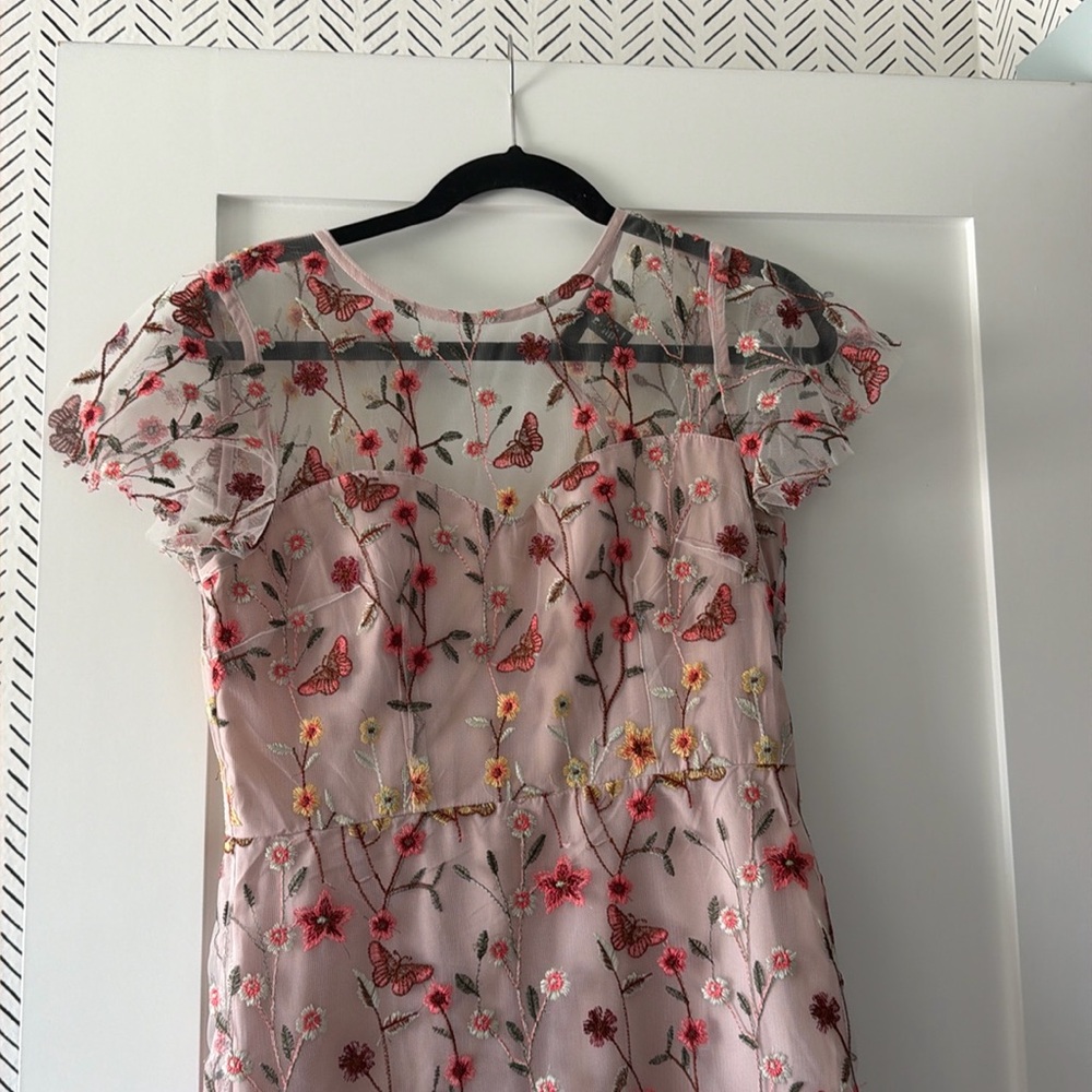 Aqua floral dress